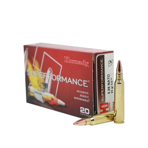 Hornady 5.56 NATO 55gr CX Superformance – Proven 5.56x45mm NATO Hunting Ammo, 3175 fps, 20 Rounds