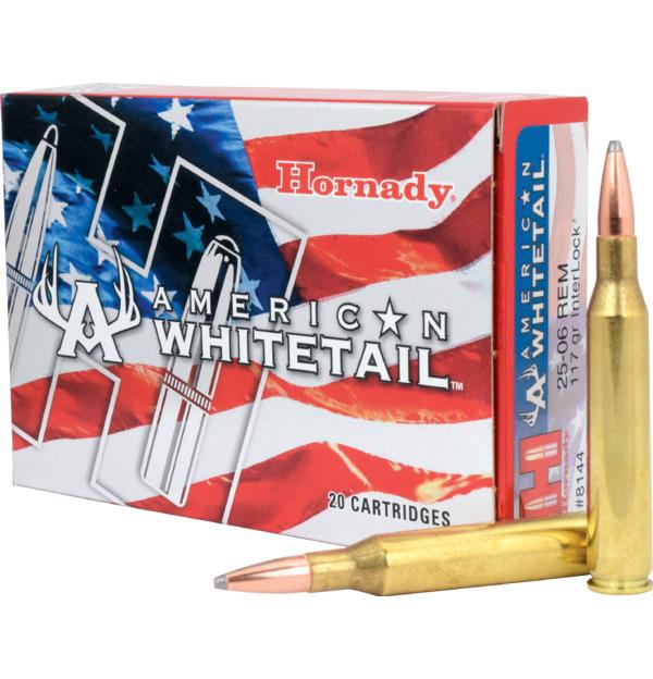 Hornady 25-06 Rem 117gr InterLock BTSP – Proven .25-06 Remington Deer Hunting Ammo, 2990 fps, 20 Rounds