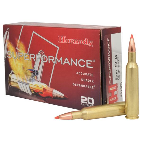 Hornady 6mm Rem 95gr SST Superformance – Proven 6mm Remington Hunting Ammo, 3235 fps, 20 Rounds