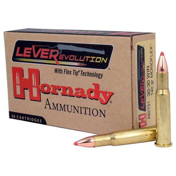 Hornady 30-30 Win 140gr MonoFlex – Proven .30-30 Winchester Lever Action Hunting Ammo, 2465 fps, 20 Rounds