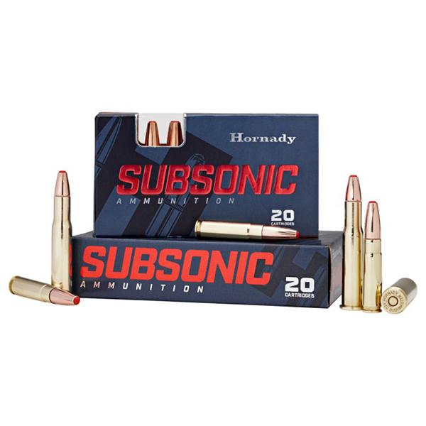 Hornady 45-70 Govt 410gr Sub-X – Proven .45-70 Government Subsonic Ammo, 1075 fps, 20 Rounds