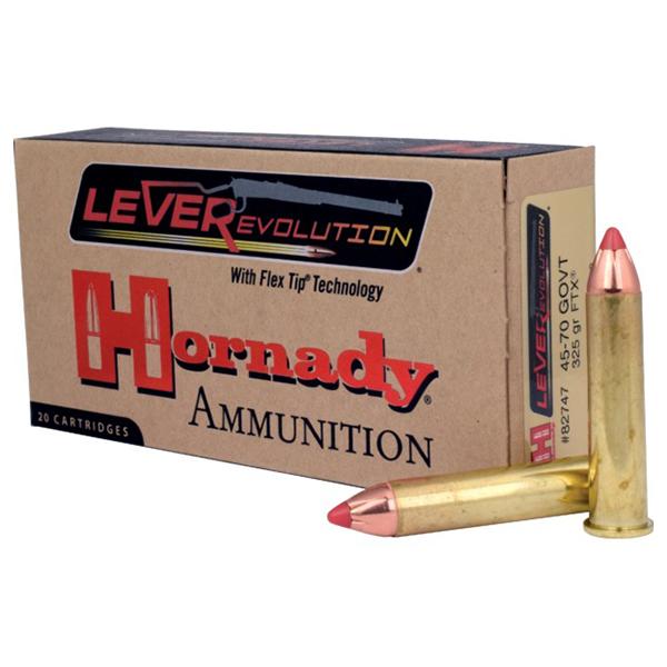 Hornady LEVERevolution Rifle Ammunition .45-70 Gov 325 gr FTX 2050 fps 20/ct .45-70 Govt