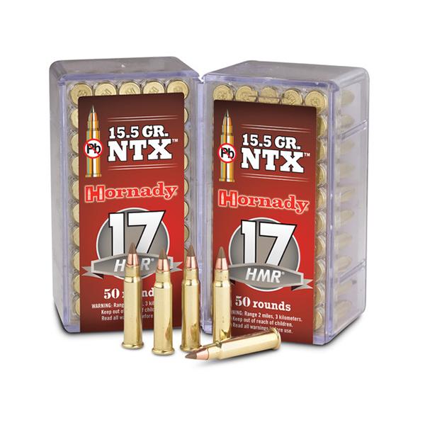 Hornady 17 HMR 15.5gr NTX – Proven 17 HMR Rimfire Varmint Ammo, 2525 fps, 50 Rounds