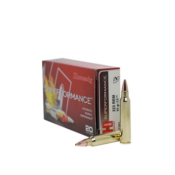 Hornady 223 Rem 50gr CX Superformance – Proven .223 Remington Hunting Ammo, 3300 fps, 20 Rounds