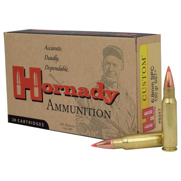 Hornady 6.8 SPC 120gr SST – Proven 6.8mm Remington SPC Hunting Ammo, 2460 fps, 20 Rounds
