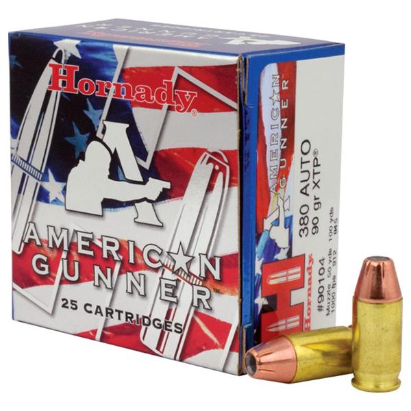 Hornady 380 Auto 90gr XTP – Proven .380 ACP Defense Ammo, 1000 fps, 25 Rounds