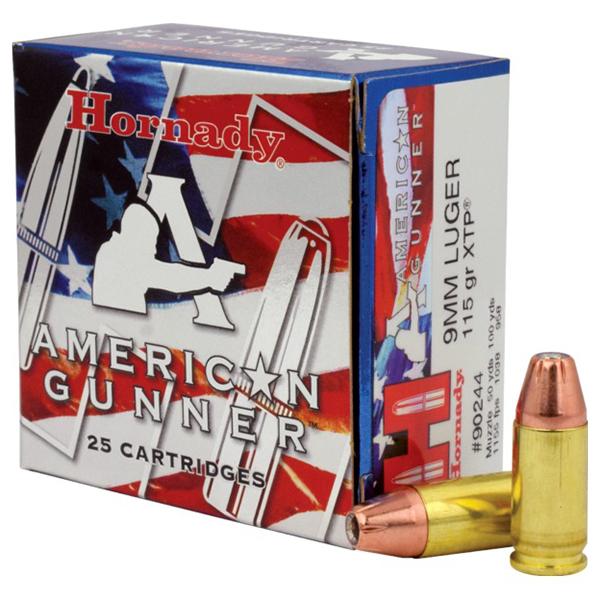 Hornady 9mm 115gr XTP – Proven 9mm Luger Defense Ammo, 1155 fps, 25 Rounds