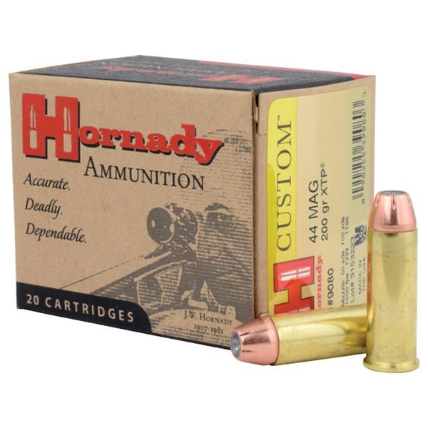 Hornady 44 Mag 200gr XTP – Proven .44 Remington Magnum Defense & Hunting Ammo, 1500 fps, 20 Rounds
