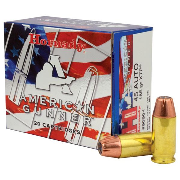 Hornady 45 Auto 185gr XTP – Proven .45 ACP Defense Ammo, 970 fps, 20 Rounds
