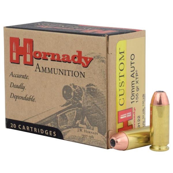 Hornady 10mm 155gr XTP – Proven 10mm Auto Defense & Hunting Ammo, 1410 fps, 20 Rounds