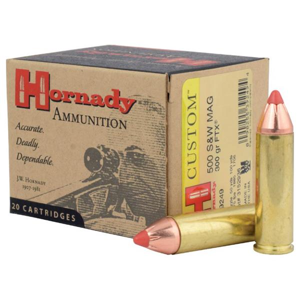Hornady 500 S&W 300gr FTX – Proven .500 S&W Magnum Hunting Ammo, 1950 fps, 20 Rounds