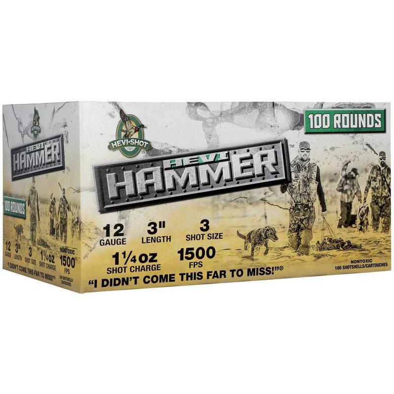 Hevi-Shot HEVI-Hammer Shotshells 12ga 3 1-1/4oz 1500 fps #3 100/ct