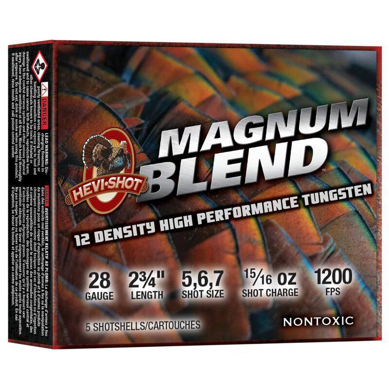 Hevi-Shot Magnum Blend Shotshells 28ga 3 1oz 1200 fps #5/#6/#7 5/ct