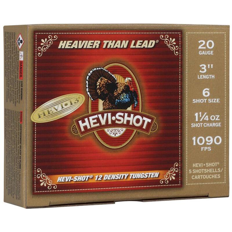 HEVI-Shot HEVI-13 Turkey Shotshells 20ga 3 1-1/4oz 1090 fps #6 5/ct