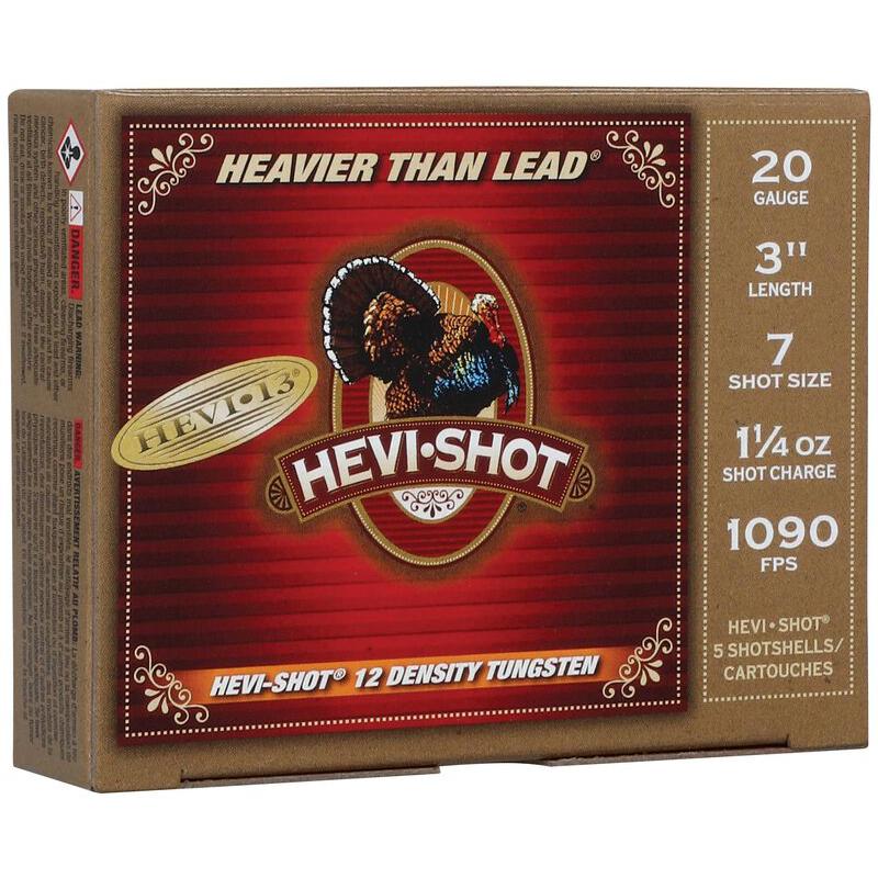 HEVI-Shot HEVI-13 Shotshells 20ga 3 1-1/4oz 1090 fps #7 5/ct
