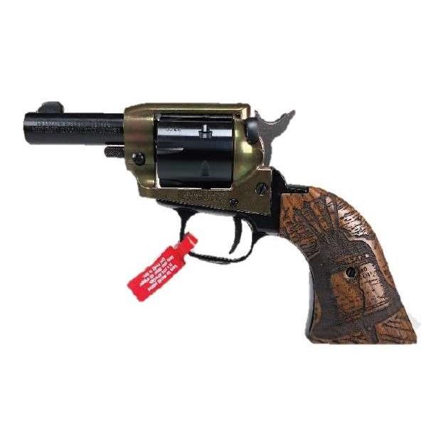 Heritage Rough Rider Barkeep 22LR Revolver, 2-Inch Barrel, 6-Round, Hammer Firing, Black Oxide Finish, Bell Wood Grip