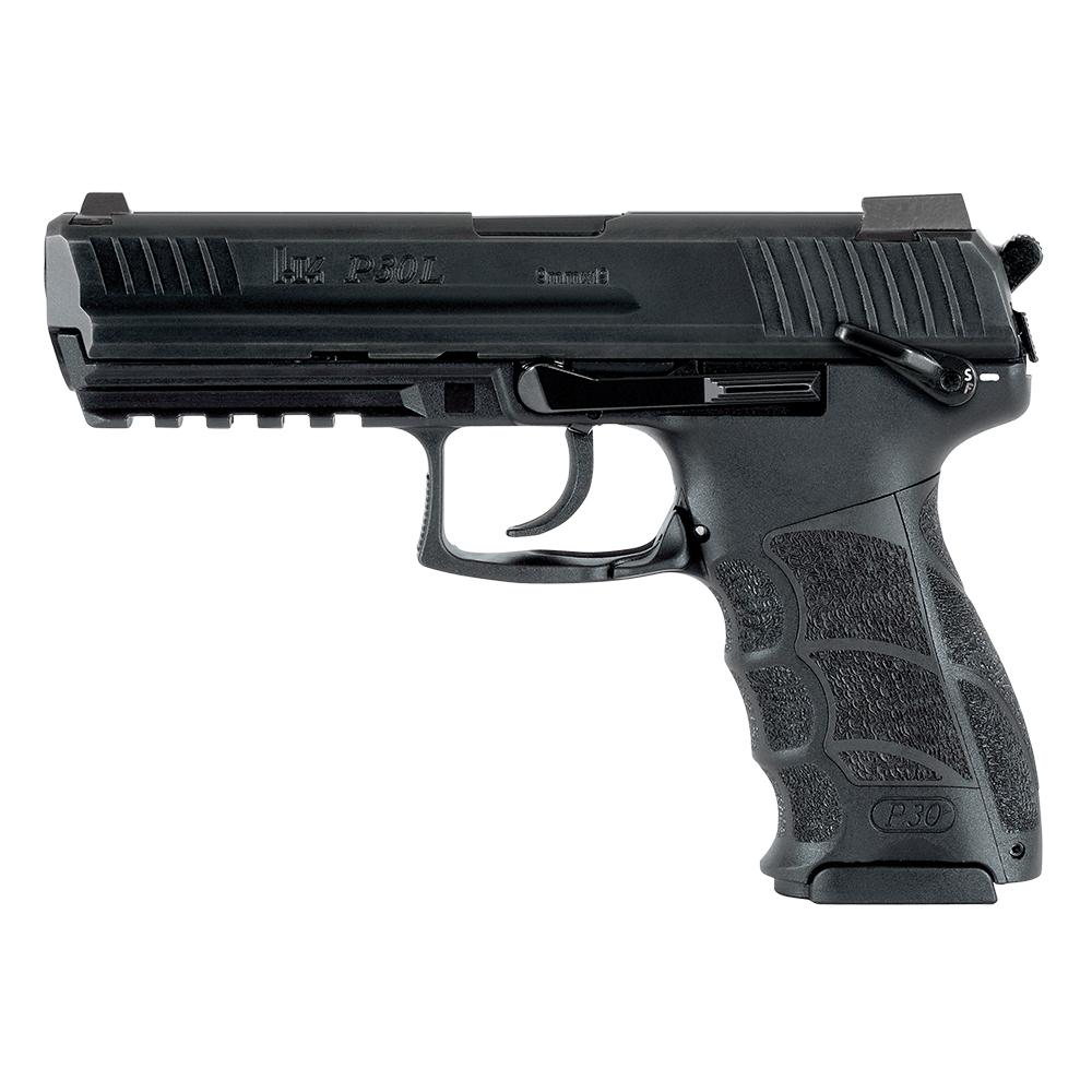 Heckler & Koch H&K P30L Long Slide Handgun 9mm Luger 17(1)&20(1)rd Magazines 4.45" Barrel DA/SA V3 Decocking Button