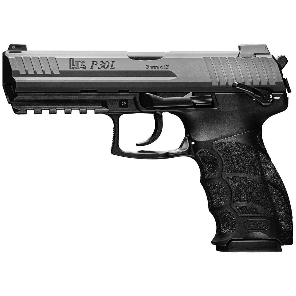 Heckler & Koch H&K P30L Long Slide Handgun 9mm Luger 10rd Magazines(2) 4.45" Barrel DA/SA V3 Decocking & Ambi Safety