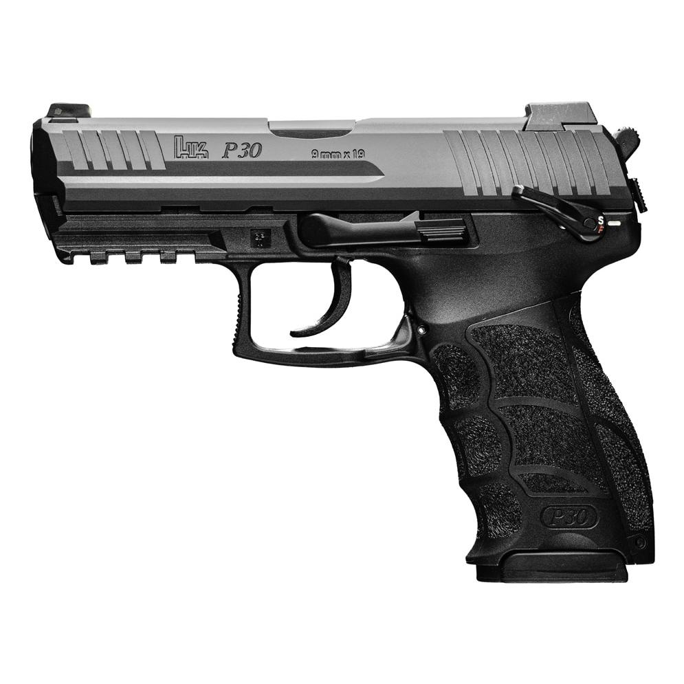 Heckler & Koch H&K P30S Handgun 9mm Luger 17(1)&20(1)rd Magazines 3.85" Barrel DA/SA V3 Rear Decocking Button Ambi…