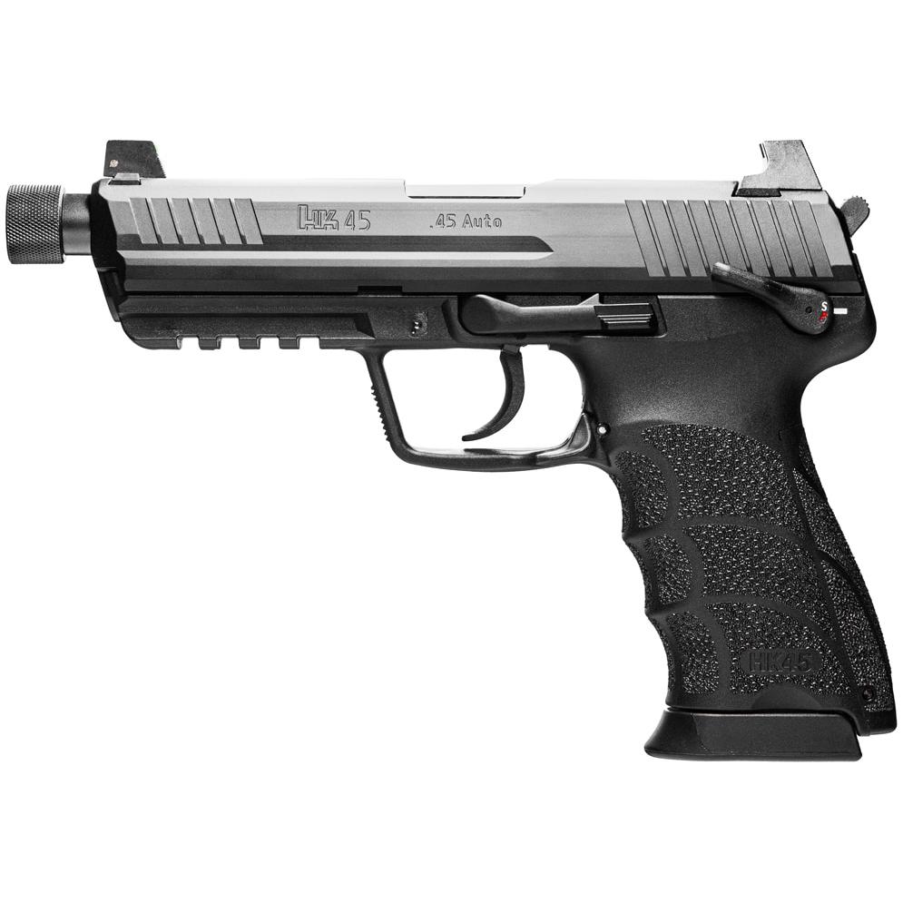 Heckler & Koch H&K HK45 Tactical Handgun .45 Auto 10rd Magazines(2) 5.20" Threaded Barrel DA/SA V1 Decocking Lever…