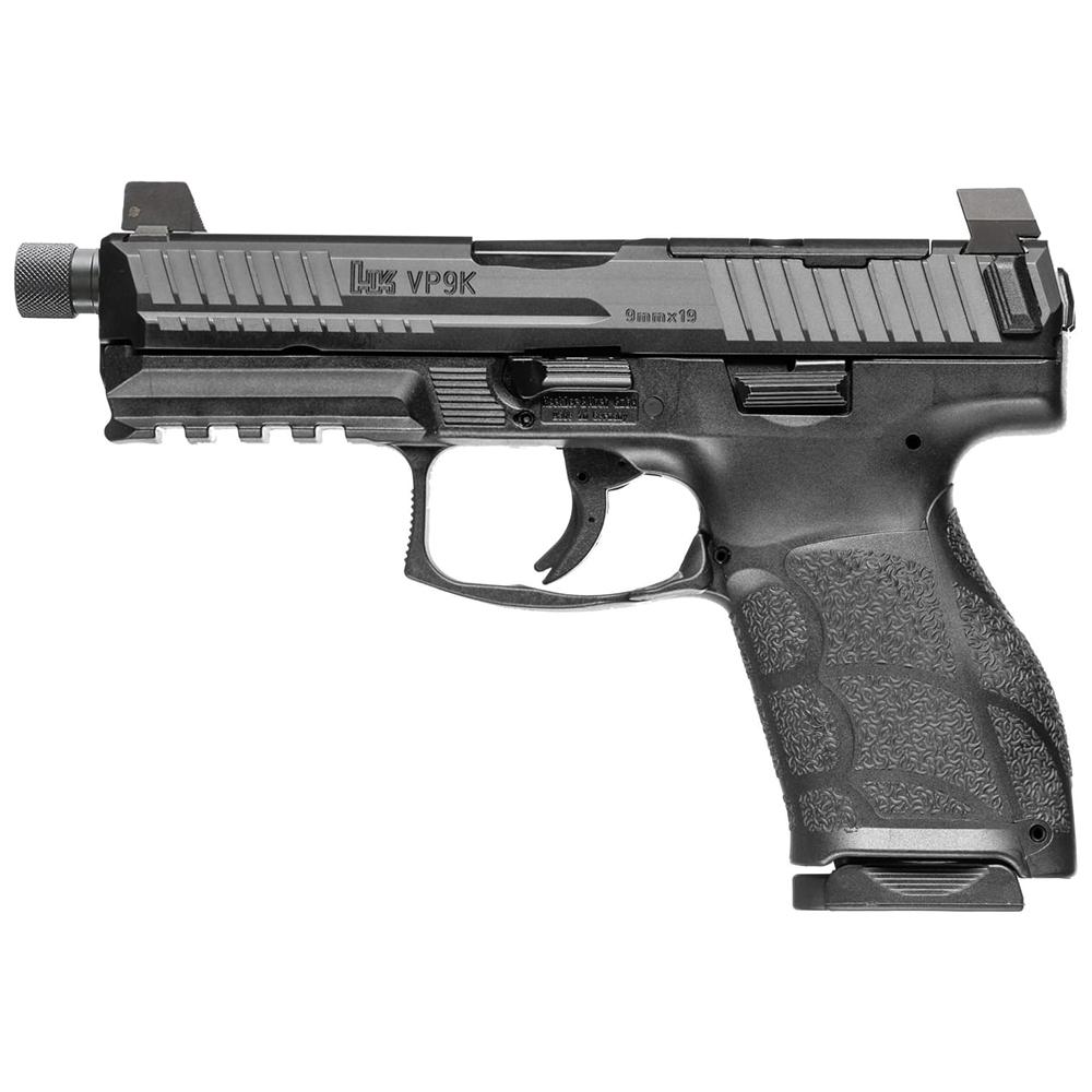 Heckler & Koch H&K VP9A1 K Tactical Handgun 9mm Luger 15rd Magazines (2) 4.7" 1/2x28 Threaded Barrel Black