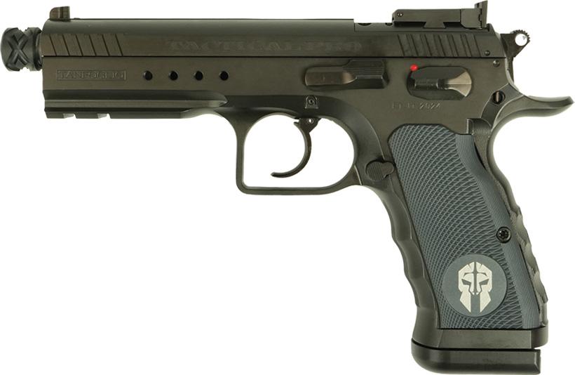 IFG Tanfoglio Defiant Tactical Pro Handgun 9mm Luger 17(1)&20(1)rd Magazines 4.9" Threaded Barrel OR Black