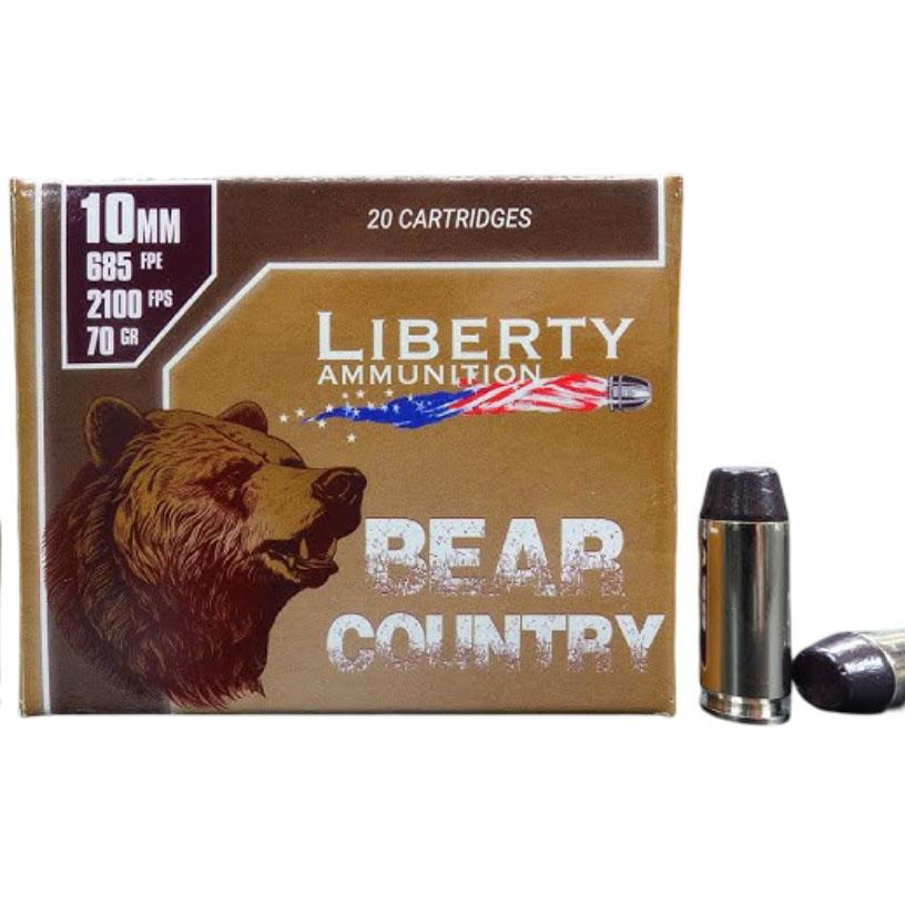Liberty Bear Country Handgun 10mm Auto 70gr Solid 2100 fps 20/cts - Liberty Ammo - 10mm for sale at TheGunDock