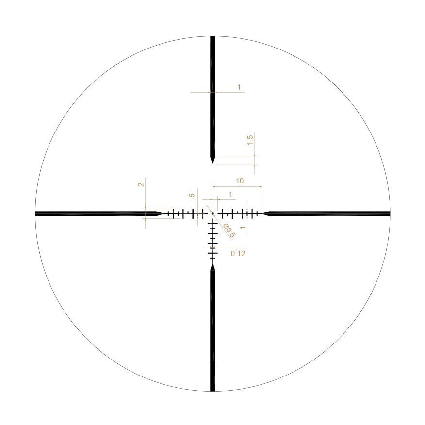 Riton X1 Primal Rifle Scope - 4-16x44 1" SFP RUT non illum Black