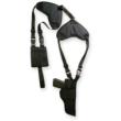 Dlxe shoulder hrnss w/vertl hlstr&pouch Fit lrg frame auto w/3.5-5 In brrl
