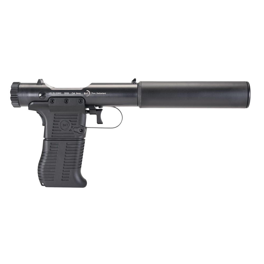 B&T Six45 Bolt Action Handgun .45 ACP 8rd Magazine 3.5" Barrel Black Suppr-img-0