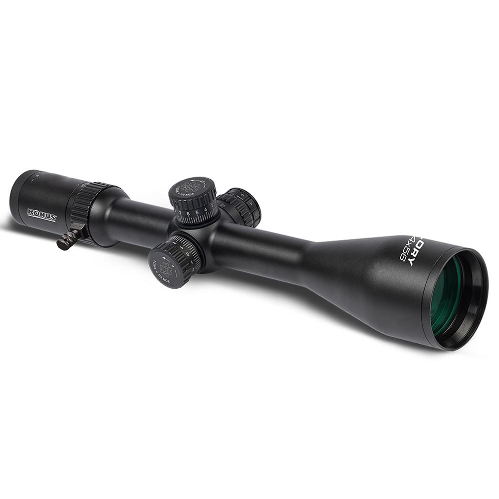 Konus 7189 Glory Riflescope, Matte Black, 3-24x56mm, 30mm Tube, Illuminated Fine Crosshair/Red Dot, 8x Zoom, Ultra-Wide Band Multi-Coating