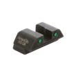 Green Tritium 2-dot Black Outlines .256in H .165 Sq Notch GLOCK
