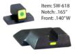 CAP SIGHT SET GREEN SQUARE FRONT &REAR S&W M&P SHLD