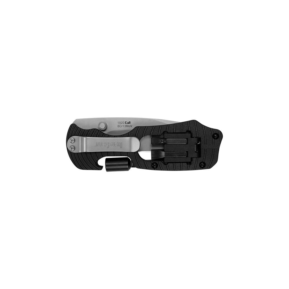 Kershaw Select Fire Folding Knife 3-2/5" Drop Point Blade Black