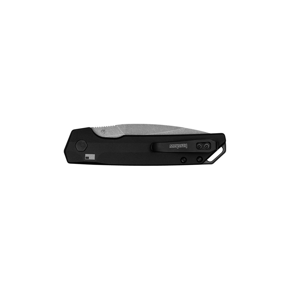 Kershaw Launch Iridium Folding Knife 3-2/5" Spear Point Blade Black