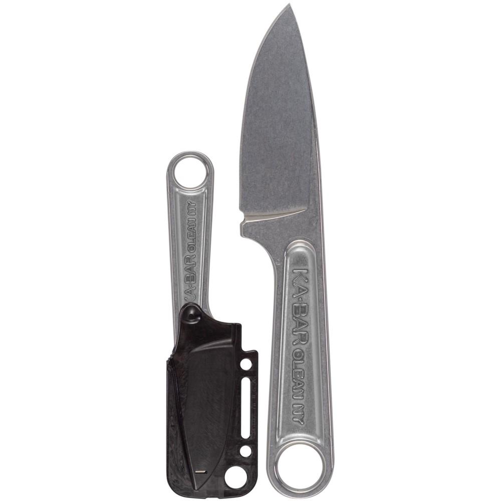 Ka-Bar Forged Wrench Fixed Knife 3" Drop Point Blade Silver