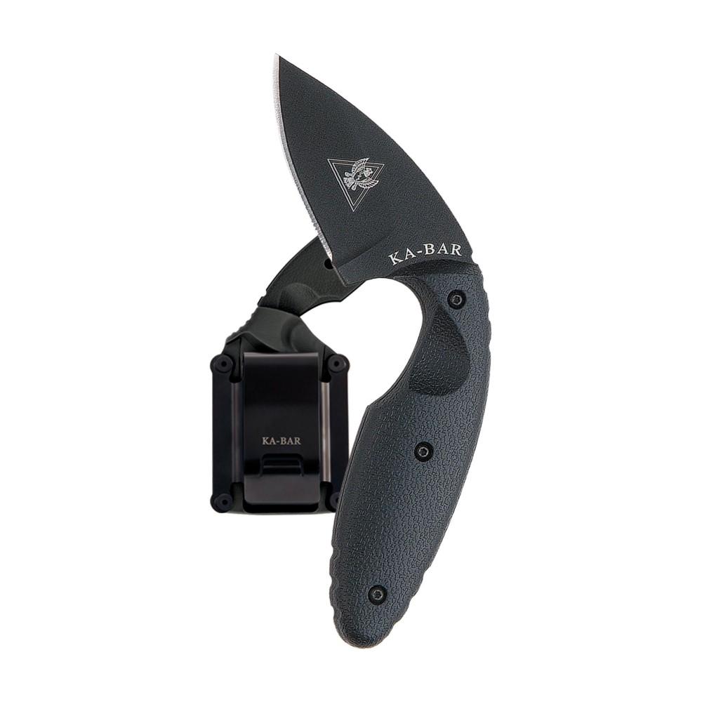 Ka-Bar Original TDI Fixed Knife 2-3/10" Drop Point Blade Black with Sheath