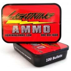 Lightning Ammo Rifle Bullets .22 Cal .224" 55 gr FMJ-BT w/c 100/ct Tin