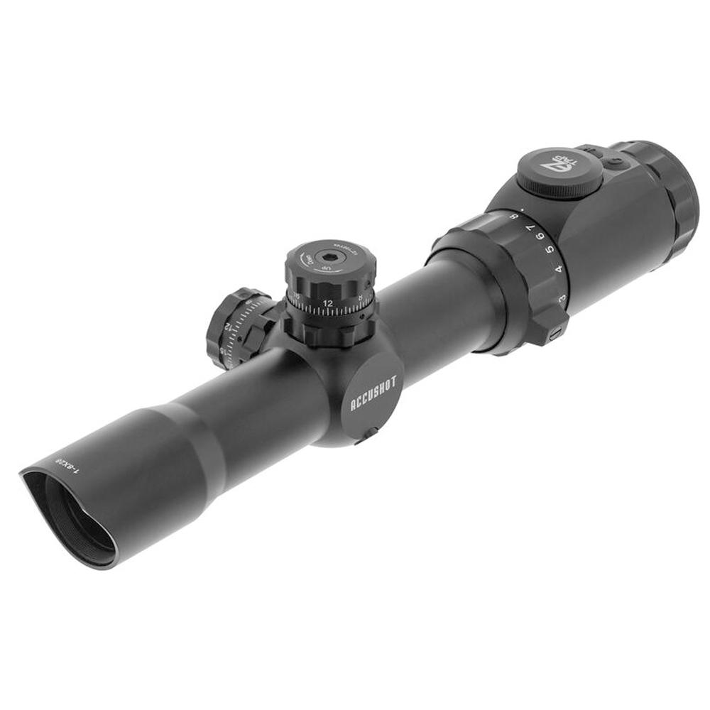 UTG SCP318IEBG4 1-8x28 30mm Scope BG4 Reticle with Accu-Sync Rings