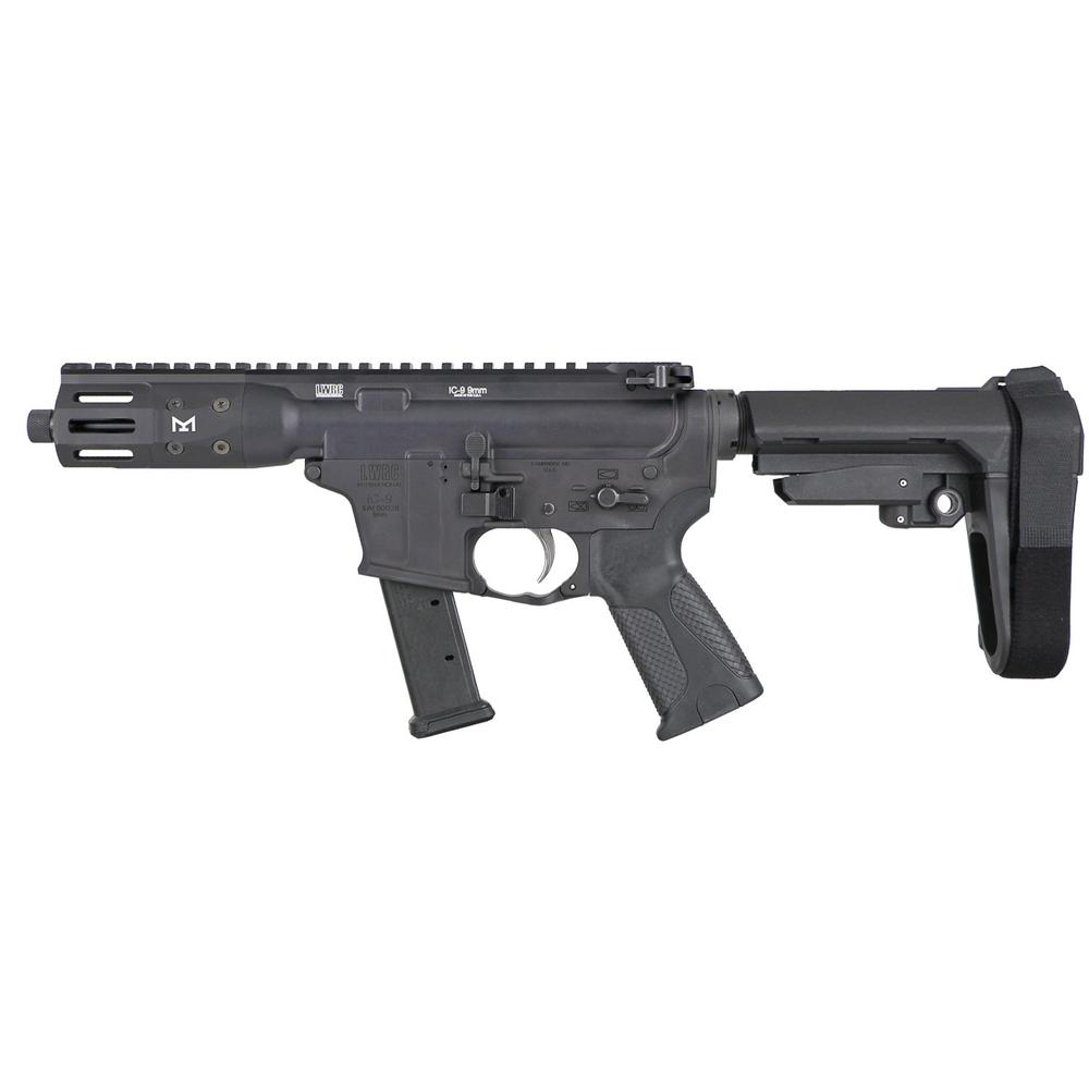 LWRC IC-9 Pistol 9mm Luger 31rd Magazine 5.6'' Barrel Black w/SBA3 Brace