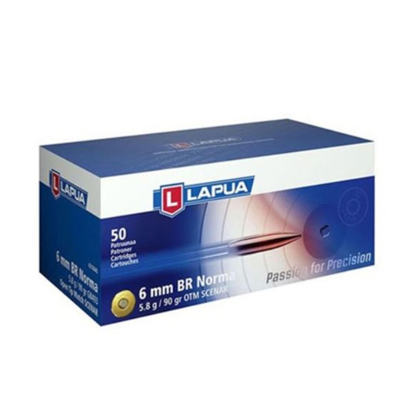Lapua 4316044 OTM Rifle Ammo 6mm BR Norma 90gr Scenar-L 50ct