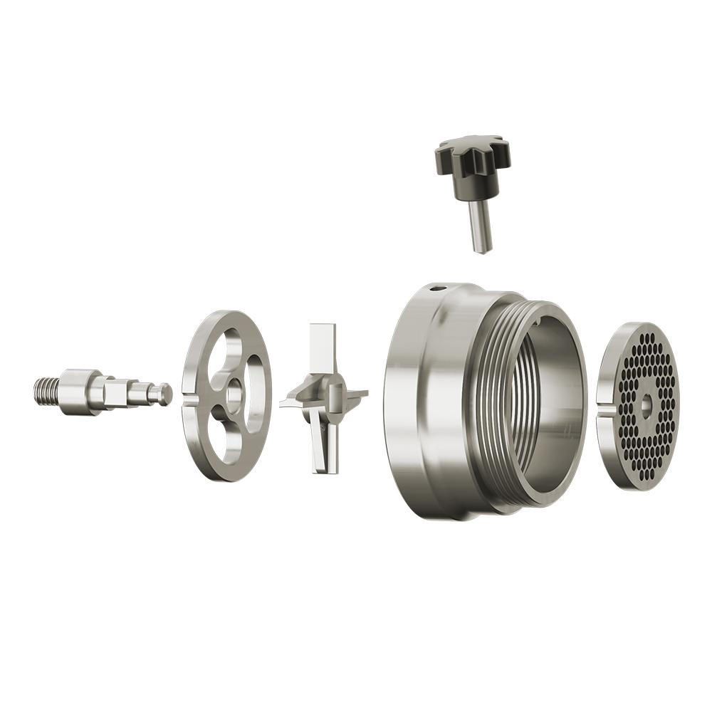 LEM 1725 Big Bite #22 DualGrind Adapter Kit, Stainless Steel, 4.5mm Plate
