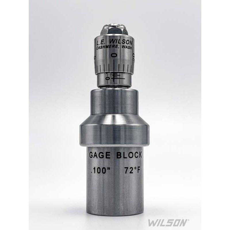 L.E. Wilson CGD-001 Case Gage Depth Micrometer with Gage Block