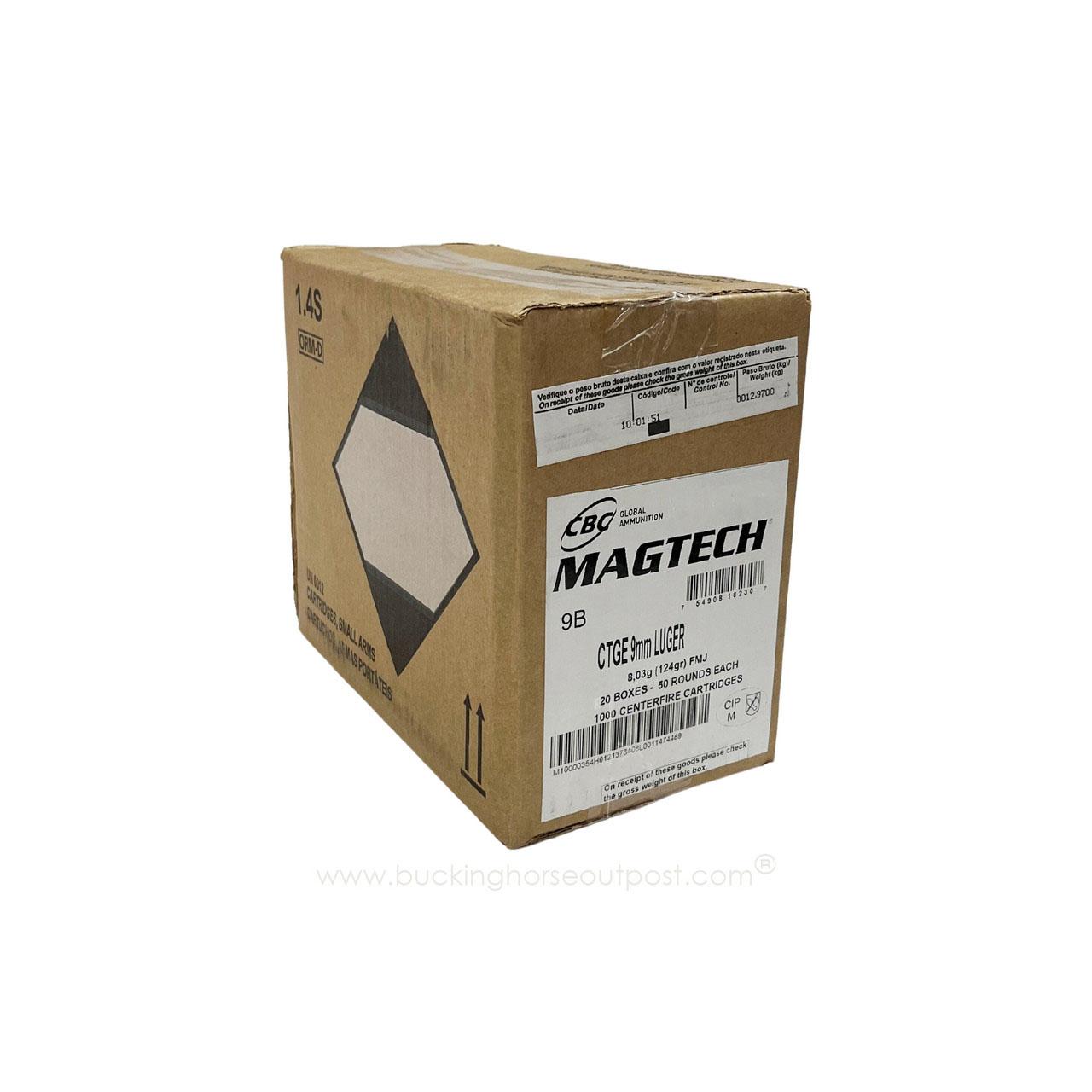 Magtech 9B Sport Shooting 9MM 124 Grain FMJ 1000 Round Case