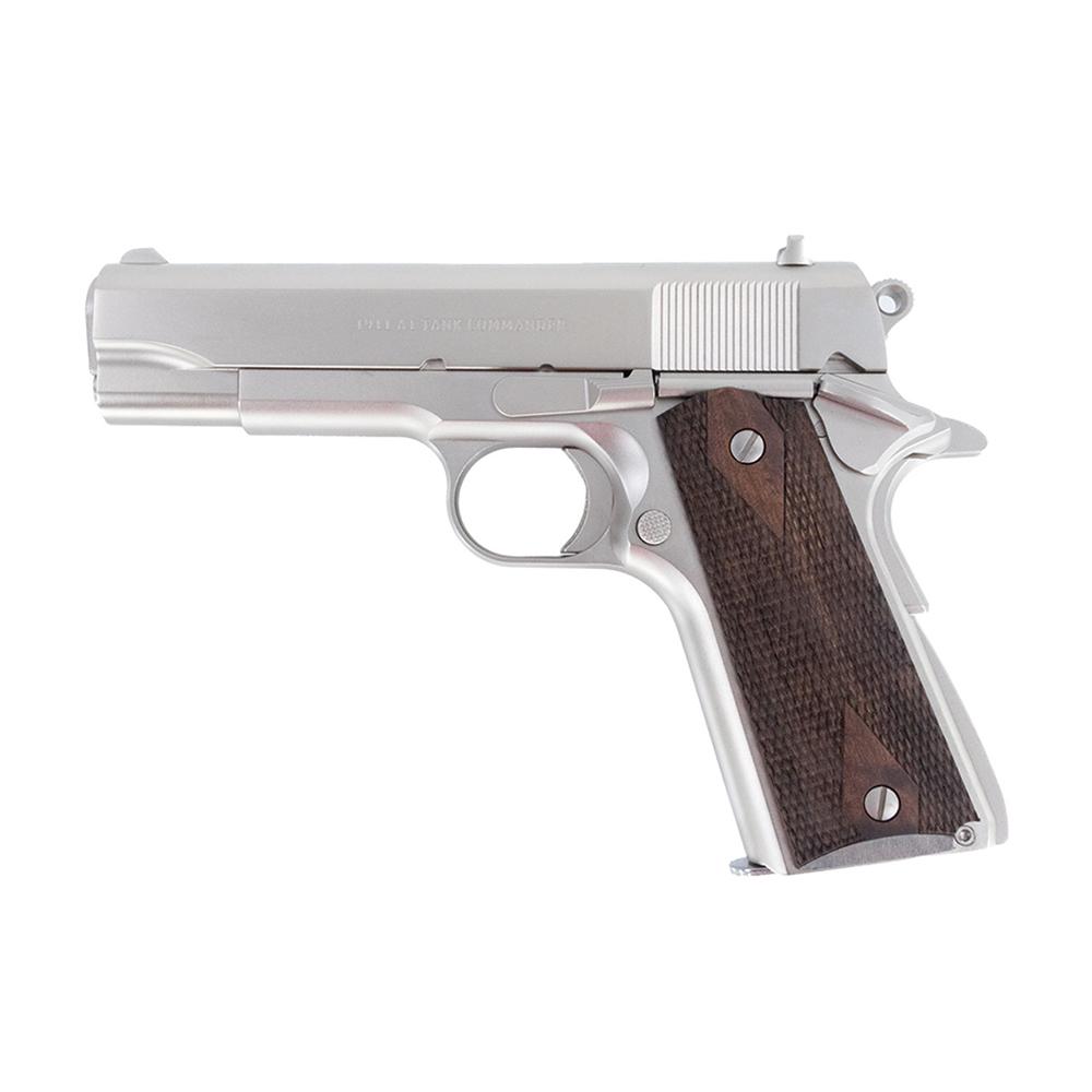 Tisas 1911 Tank Commander Handgun 9mm Luger 9rd Magazines (2) 4.25" Barrel Nickel
