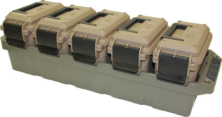 MTM 5-CAN Ammo Crate Mini FDE Cans Army Green Tray-img-1
