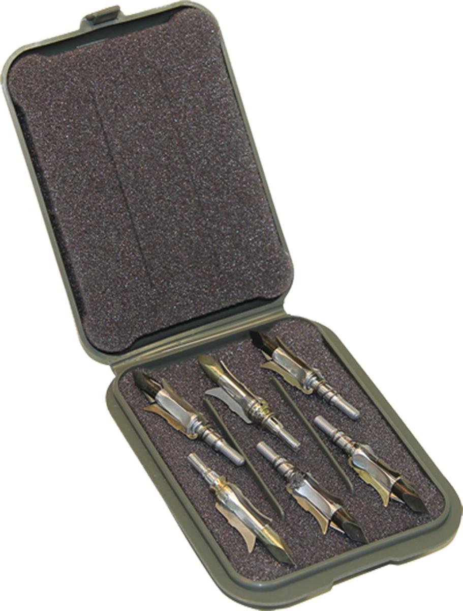 MTM Mechanical BROADHEAD Case Holds 6 BROADHEADS Army Green