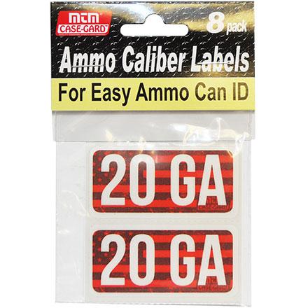 MTM Ammo Caliber Labels 20 GA --img-0