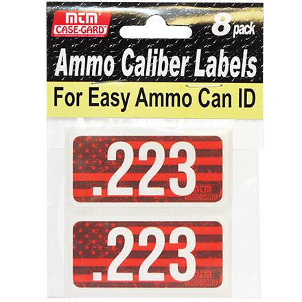 MTM Ammo Caliber Labels .223 Rem Red 8/ct-img-1