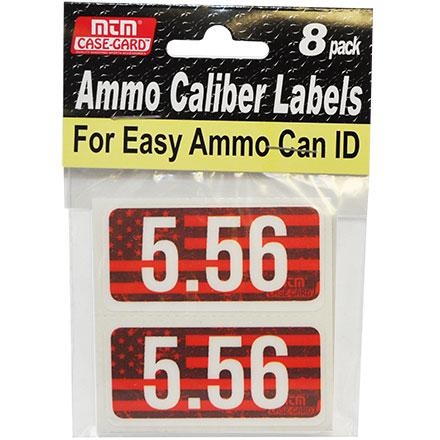 MTM Ammo Caliber Labels 5.56 Red 8/ct-img-1